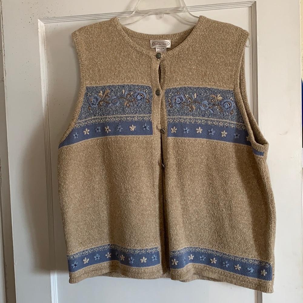 Northern reflections women’s knit sweater vest size XL, Cotton acrylic blend